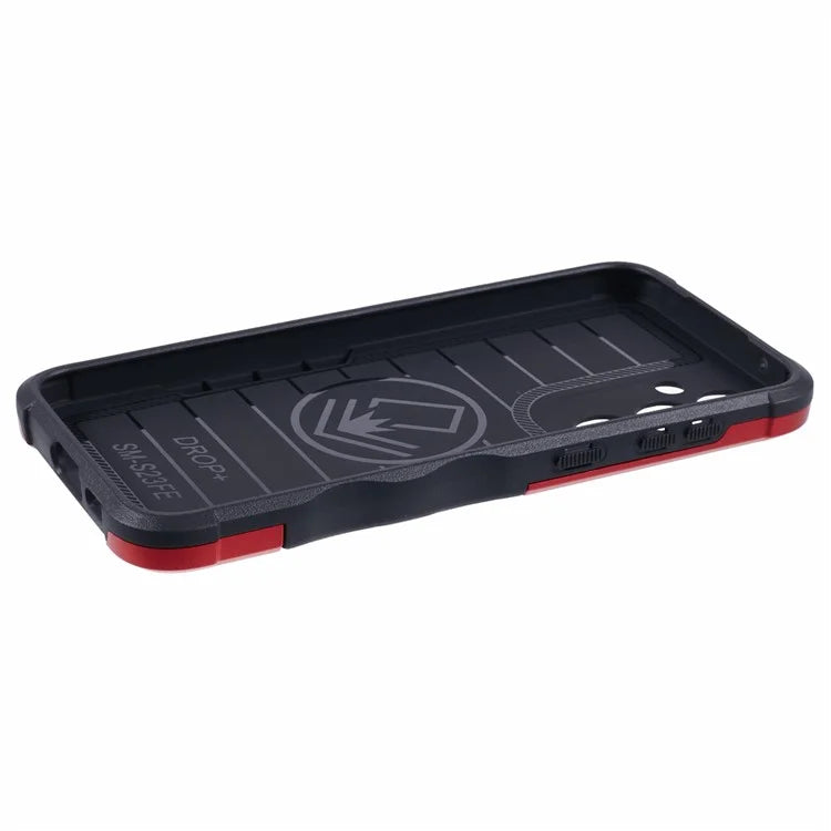 For Samsung Galaxy S23 FE Case Anti-drop PC+TPU Phone Cover with Ring Kickstand