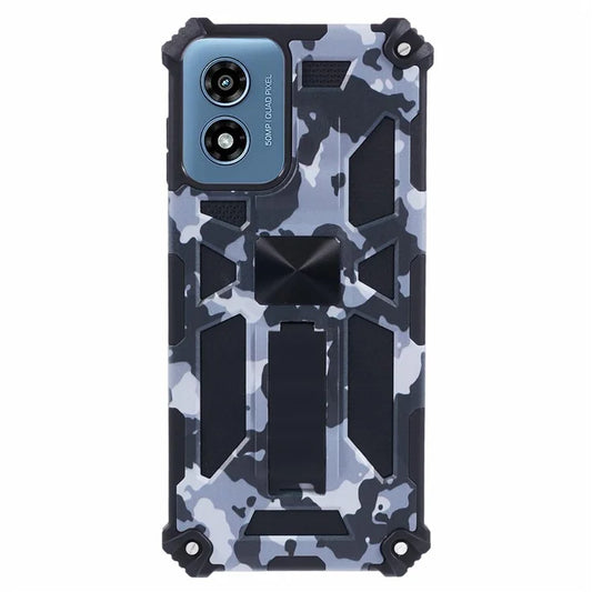 For Motorola Moto G Play (2024) 4G Cell Phone Case Camouflage Pattern Kickstand Cover