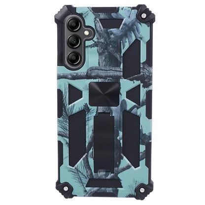 For Samsung Galaxy A25 5G (Global) (161.0 x 76.5 x 8.3mm) Case Camouflage Pattern Kickstand Protective Shell