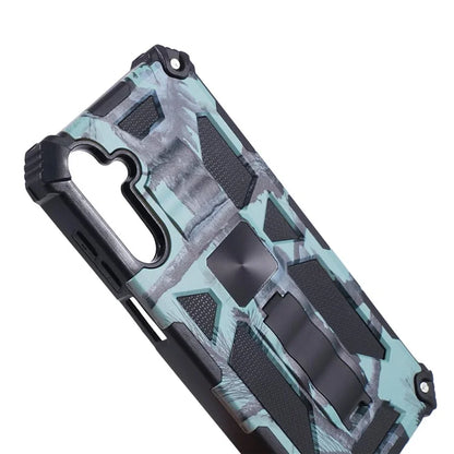 For Samsung Galaxy A25 5G (Global) (161.0 x 76.5 x 8.3mm) Case Camouflage Pattern Kickstand Protective Shell