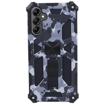 For Samsung Galaxy A25 5G (Global) (161.0 x 76.5 x 8.3mm) Case Camouflage Pattern Kickstand Protective Shell