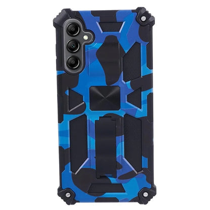 For Samsung Galaxy A25 5G (Global) (161.0 x 76.5 x 8.3mm) Case Camouflage Pattern Kickstand Protective Shell