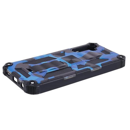 For Samsung Galaxy A25 5G (Global) (161.0 x 76.5 x 8.3mm) Case Camouflage Pattern Kickstand Protective Shell