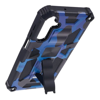 For Samsung Galaxy A25 5G (Global) (161.0 x 76.5 x 8.3mm) Case Camouflage Pattern Kickstand Protective Shell