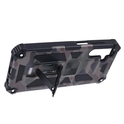 For Samsung Galaxy A25 5G (Global) (161.0 x 76.5 x 8.3mm) Case Camouflage Pattern Kickstand Protective Shell