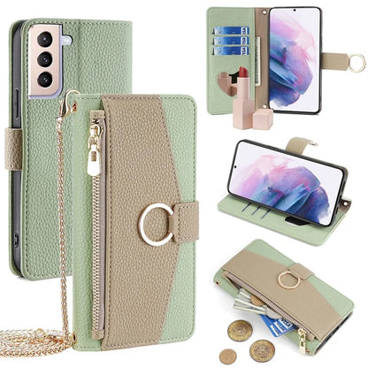For Samsung Galaxy S21+ 5G Case Card Holder Phone Stand Cover Built with Heart Mirror