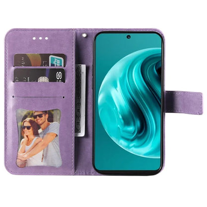 For Huawei Enjoy 70 Pro Cover Imprinted Flower Pattern Flip Stand Cell Phone Case