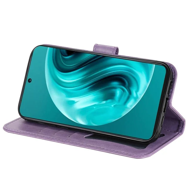 For Huawei Enjoy 70 Pro Cover Imprinted Flower Pattern Flip Stand Cell Phone Case