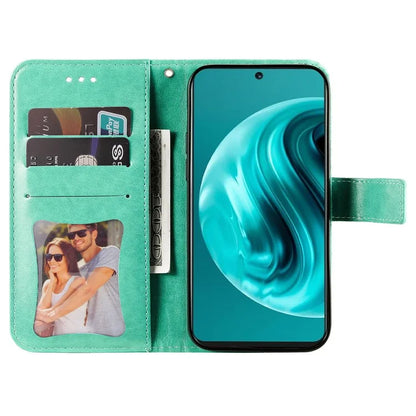 For Huawei Enjoy 70 Pro Cover Imprinted Flower Pattern Flip Stand Cell Phone Case