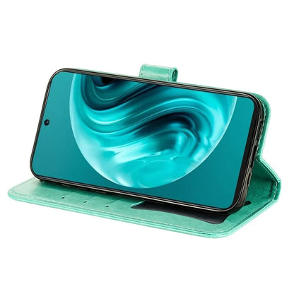 For Huawei Enjoy 70 Pro Cover Imprinted Flower Pattern Flip Stand Cell Phone Case