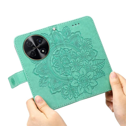 For Huawei Enjoy 70 Pro Cover Imprinted Flower Pattern Flip Stand Cell Phone Case