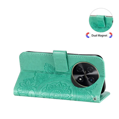 For Huawei Enjoy 70 Pro Cover Imprinted Flower Pattern Flip Stand Cell Phone Case