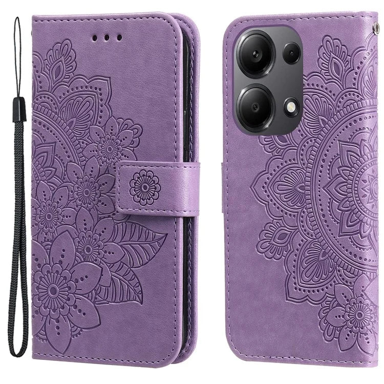 For Xiaomi Redmi Note 13 Pro 4G / Poco M6 Pro 4G Cover PU Leather Flip Stand Phone Case