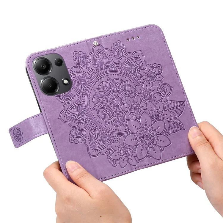 For Xiaomi Redmi Note 13 Pro 4G / Poco M6 Pro 4G Cover PU Leather Flip Stand Phone Case
