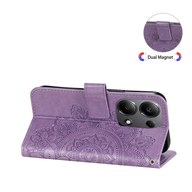 For Xiaomi Redmi Note 13 Pro 4G / Poco M6 Pro 4G Cover PU Leather Flip Stand Phone Case