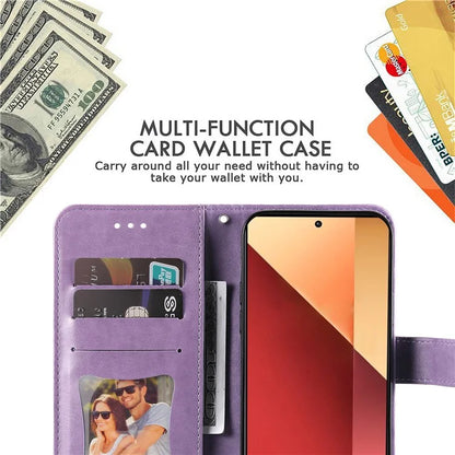 For Xiaomi Redmi Note 13 Pro 4G / Poco M6 Pro 4G Cover PU Leather Flip Stand Phone Case