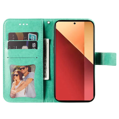 For Xiaomi Redmi Note 13 Pro 4G / Poco M6 Pro 4G Cover PU Leather Flip Stand Phone Case
