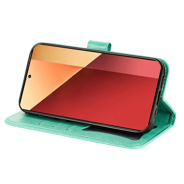 For Xiaomi Redmi Note 13 Pro 4G / Poco M6 Pro 4G Cover PU Leather Flip Stand Phone Case