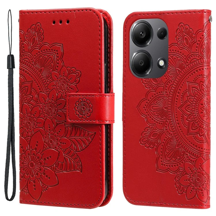 For Xiaomi Redmi Note 13 Pro 4G / Poco M6 Pro 4G Cover PU Leather Flip Stand Phone Case