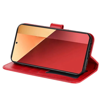 For Xiaomi Redmi Note 13 Pro 4G / Poco M6 Pro 4G Cover PU Leather Flip Stand Phone Case