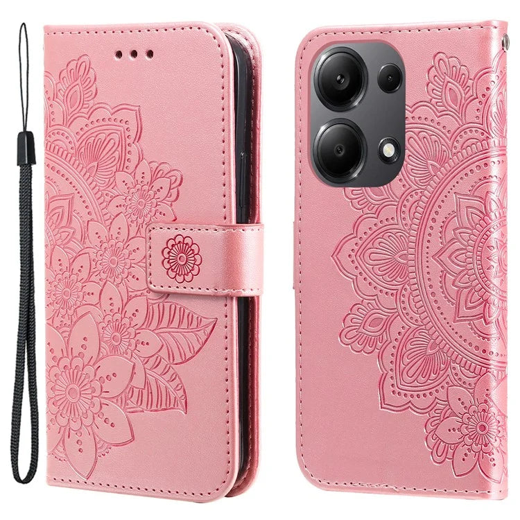 For Xiaomi Redmi Note 13 Pro 4G / Poco M6 Pro 4G Cover PU Leather Flip Stand Phone Case