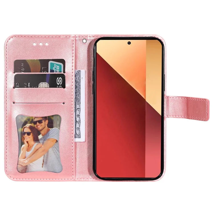 For Xiaomi Redmi Note 13 Pro 4G / Poco M6 Pro 4G Cover PU Leather Flip Stand Phone Case