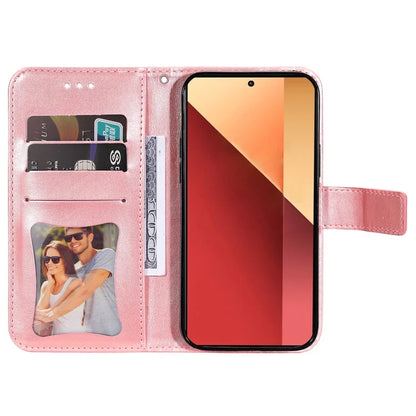 For Xiaomi Redmi Note 13 Pro 4G / Poco M6 Pro 4G Cover PU Leather Flip Stand Phone Case