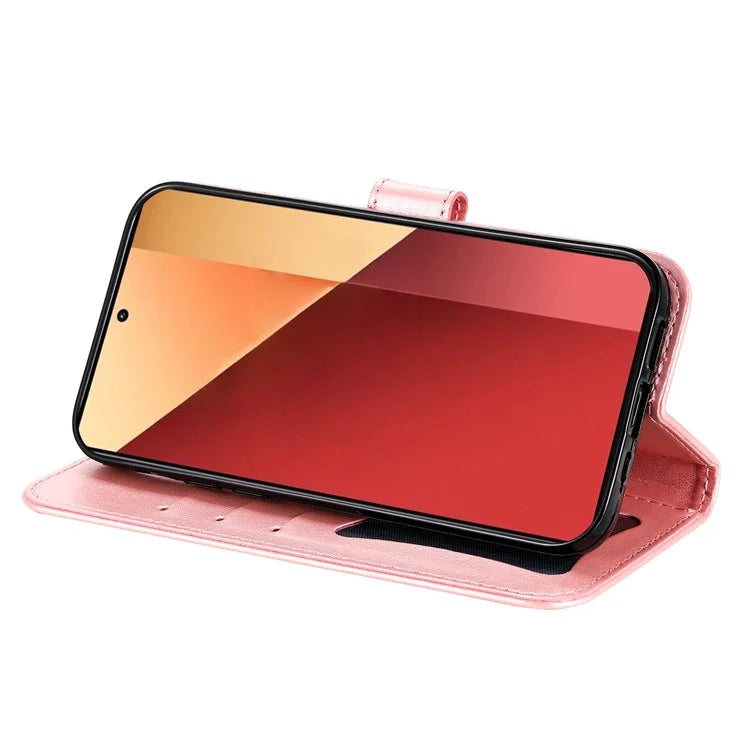 For Xiaomi Redmi Note 13 Pro 4G / Poco M6 Pro 4G Cover PU Leather Flip Stand Phone Case