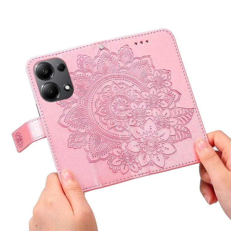 For Xiaomi Redmi Note 13 Pro 4G / Poco M6 Pro 4G Cover PU Leather Flip Stand Phone Case