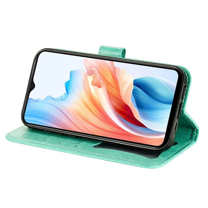 For Oppo A59 5G / A2m 5G Phone Case Flower Pattern Design Cover with Handy Strap