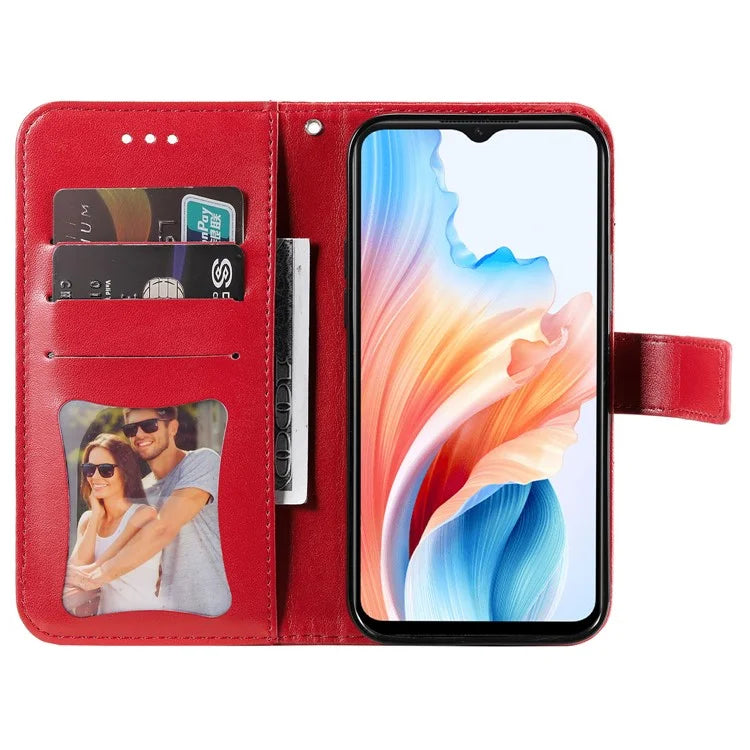 For Oppo A59 5G / A2m 5G Phone Case Flower Pattern Design Cover with Handy Strap
