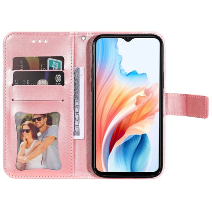 For Oppo A59 5G / A2m 5G Phone Case Flower Pattern Design Cover with Handy Strap