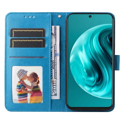 For Huawei Enjoy 70 Pro Phone Case Imprinted Flower Card Holder Cover