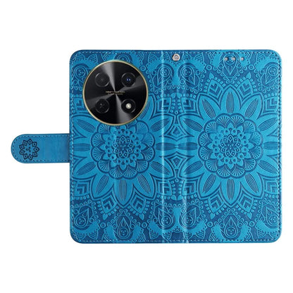 For Huawei Enjoy 70 Pro Phone Case Imprinted Flower Card Holder Cover