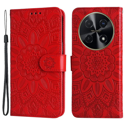 For Huawei Enjoy 70 Pro Phone Case Imprinted Flower Card Holder Cover