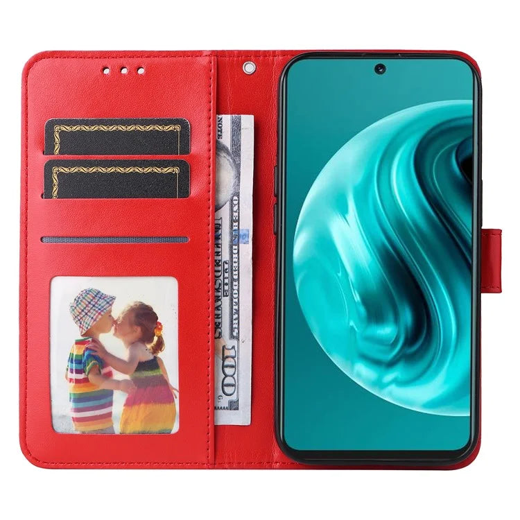 For Huawei Enjoy 70 Pro Phone Case Imprinted Flower Card Holder Cover