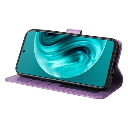 For Huawei Enjoy 70 Pro Phone Case Imprinted Flower Card Holder Cover