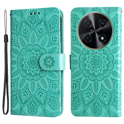 For Huawei Enjoy 70 Pro Phone Case Imprinted Flower Card Holder Cover