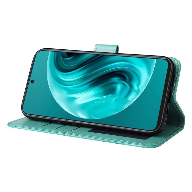 For Huawei Enjoy 70 Pro Phone Case Imprinted Flower Card Holder Cover
