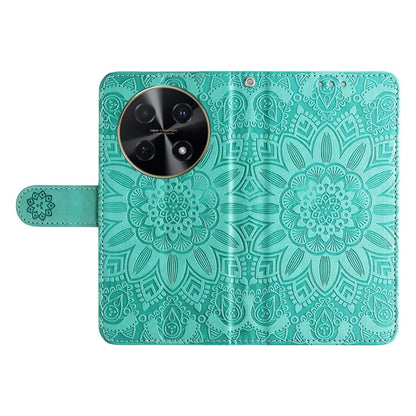 For Huawei Enjoy 70 Pro Phone Case Imprinted Flower Card Holder Cover