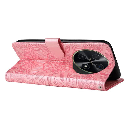 For Huawei Enjoy 70 Pro Phone Case Imprinted Flower Card Holder Cover