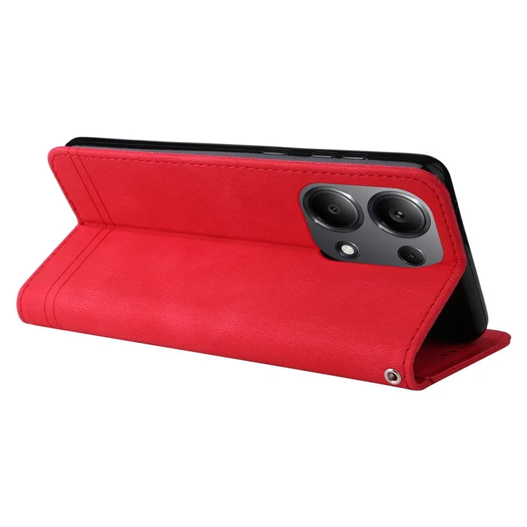 For Xiaomi Redmi Note 13 Pro 4G / Poco M6 Pro 4G Case Magnetic Leather Skin-Touch Phone Protector