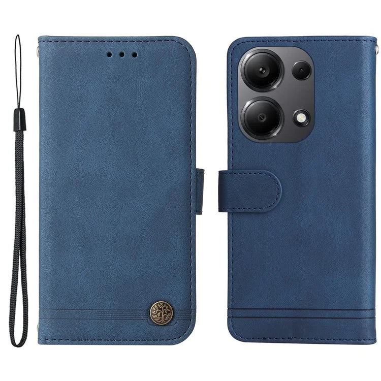 For Xiaomi Redmi Note 13 Pro 4G / Poco M6 Pro 4G Case Magnetic Leather Skin-Touch Phone Protector