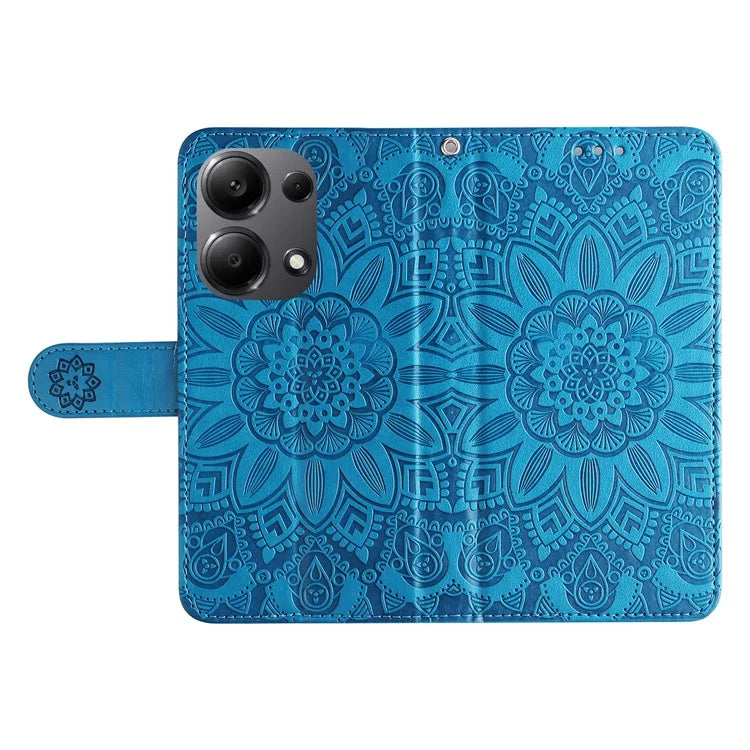 For Xiaomi Redmi Note 13 Pro 4G / Poco M6 Pro 4G Magnetic Phone Case Leather Imprinted Cover