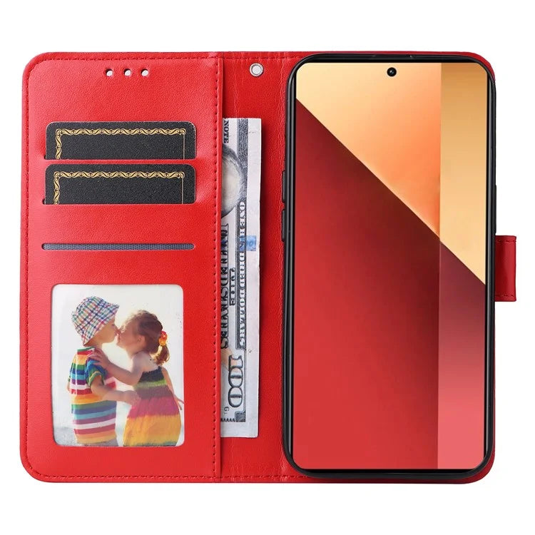 For Xiaomi Redmi Note 13 Pro 4G / Poco M6 Pro 4G Magnetic Phone Case Leather Imprinted Cover