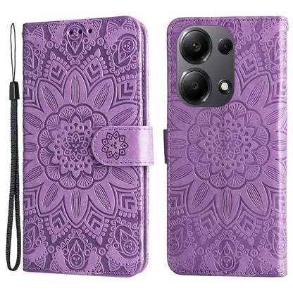 For Xiaomi Redmi Note 13 Pro 4G / Poco M6 Pro 4G Magnetic Phone Case Leather Imprinted Cover