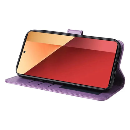 For Xiaomi Redmi Note 13 Pro 4G / Poco M6 Pro 4G Magnetic Phone Case Leather Imprinted Cover