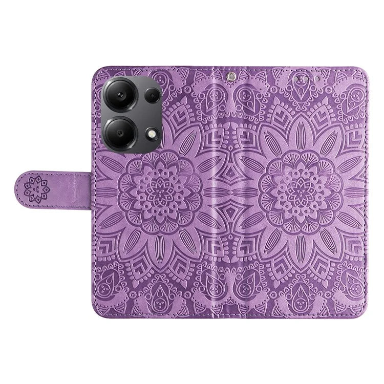 For Xiaomi Redmi Note 13 Pro 4G / Poco M6 Pro 4G Magnetic Phone Case Leather Imprinted Cover
