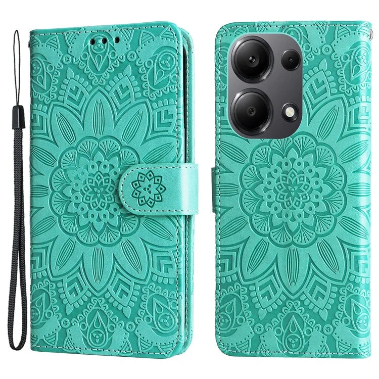For Xiaomi Redmi Note 13 Pro 4G / Poco M6 Pro 4G Magnetic Phone Case Leather Imprinted Cover
