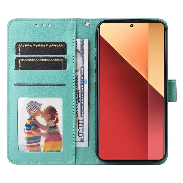 For Xiaomi Redmi Note 13 Pro 4G / Poco M6 Pro 4G Magnetic Phone Case Leather Imprinted Cover